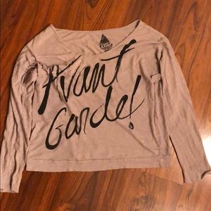 Wide neck long sleeve volcom tee